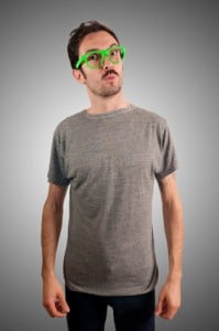 guy with green eyeglasses and mustache